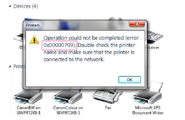 Hướng dẫn khắc phục lỗi 0x00000709 khi kết nối máy in trong mạng LAN